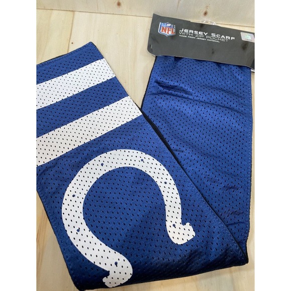 Indianapolis Colts NFL Football Jersey Scarf‎ Hidden Pocket Lined NWT Licensed - Picture 2 of 7
